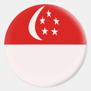 6 stora singaporianska flagga runt klistermärke