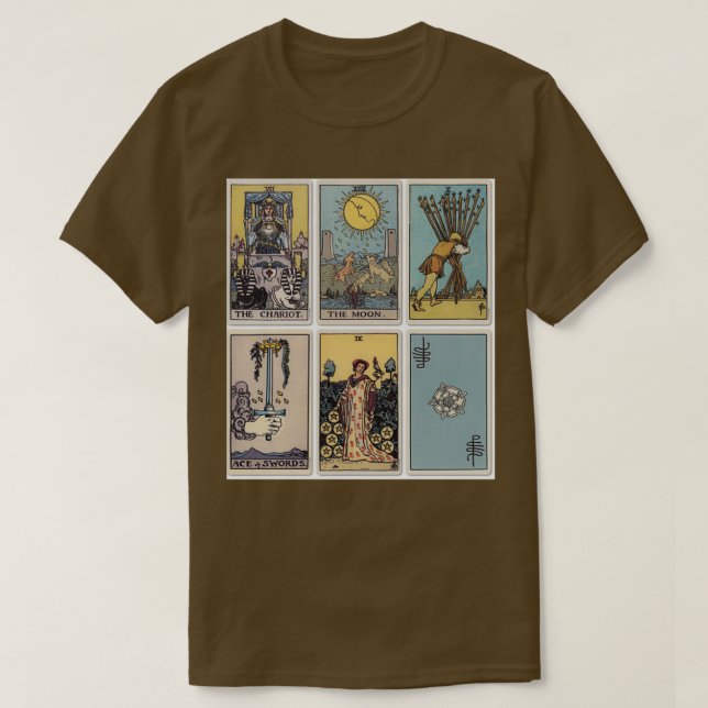 6 Tarot Card T Shirt (Design framsida)