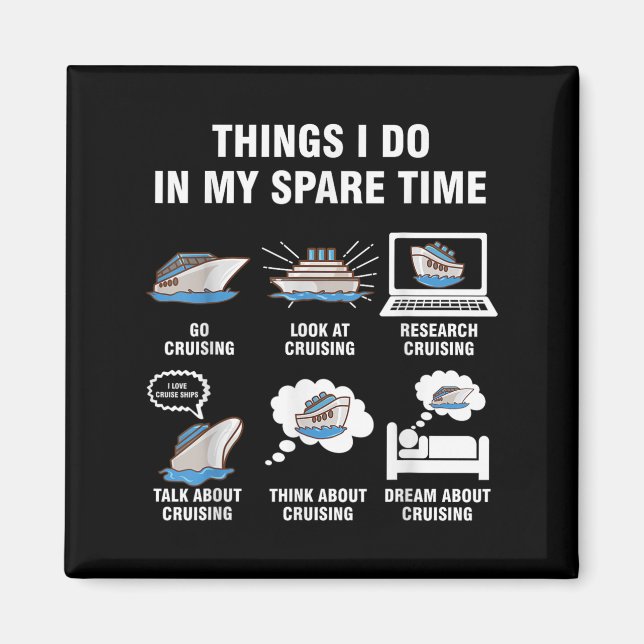 6 Things I Do In My Spare Time - Cruising Lovers  Magnet (Framsidan)