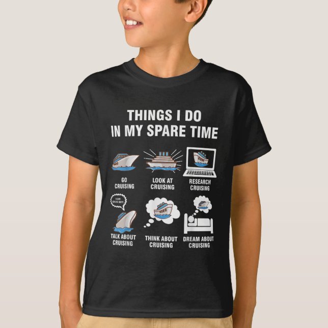 6 Things I Do In My Spare Time - Cruising Lovers  T Shirt (Framsida)
