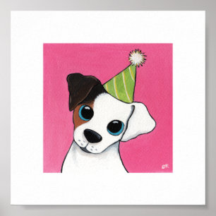 6 tum x 6 tum Kvicksilverkonst. Hund Puppy Par Poster