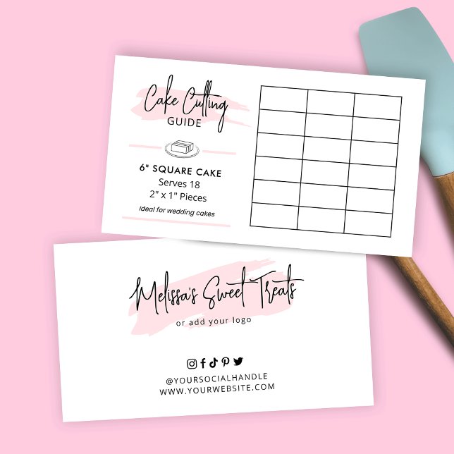 6-tums skärningsanvisningar för fyrkantskarv 2x1-s tilläggskort (6 inch square cake cutting guide for 2x1" wedding portions)