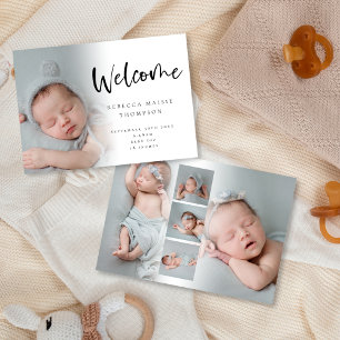 6 Välkomstfödelse för Photo Flicka Boy Script Meddelande