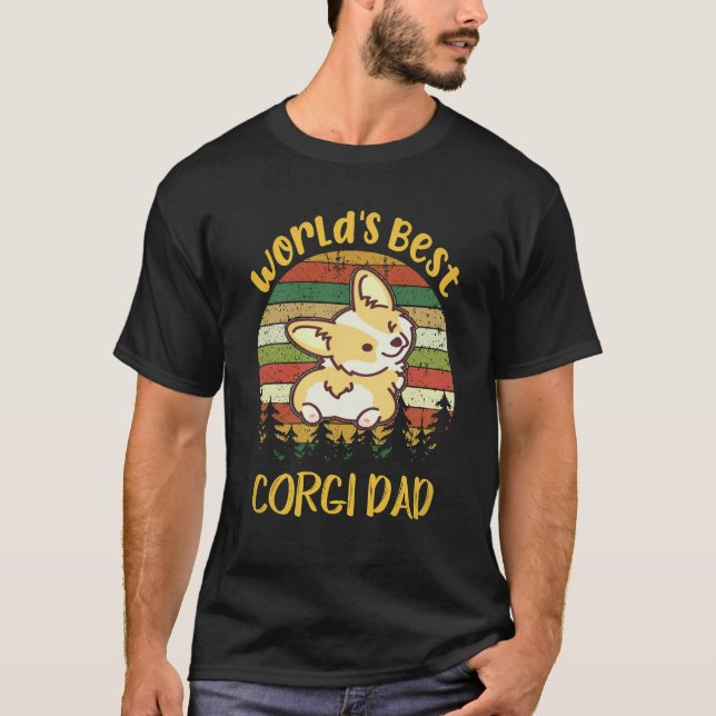 6 Världens bästa corgi-pappa corgi T Shirt (Framsida)