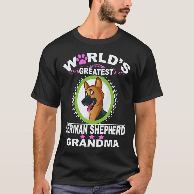 6 Världens bästa tyska herde Mormor tyska  T Shirt (Framsida)