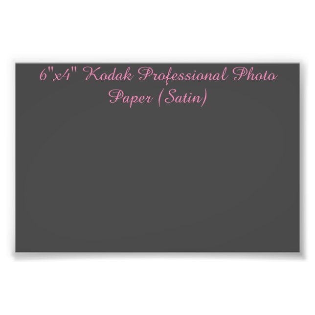 6"x4" Kodak Professionell Foto Pappert (satan) (Framsidan)