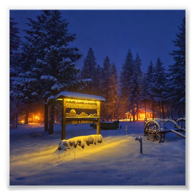 6"x6" fotoutskrift || B&B Nattscen Fototryck (Framsidan)