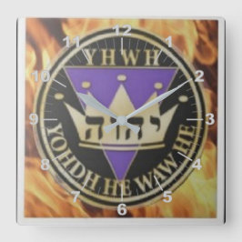 6 x 6 Divine Blaze Ceramic Tile Fyrkantig Klocka