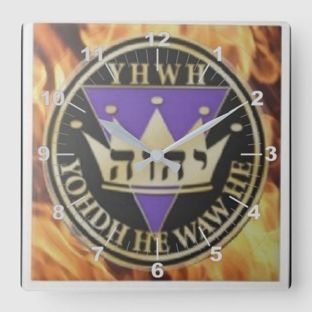 6 x 6 Divine Blaze Ceramic Tile Fyrkantig Klocka (Framsida)