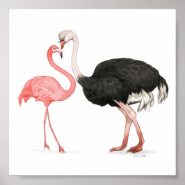 6 x 6 Love birds Skriv ut Poster