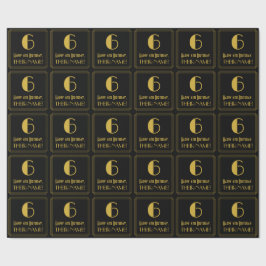 6e Birthday ~ Art Deco Inspired Titta "6", Namn Presentpapper