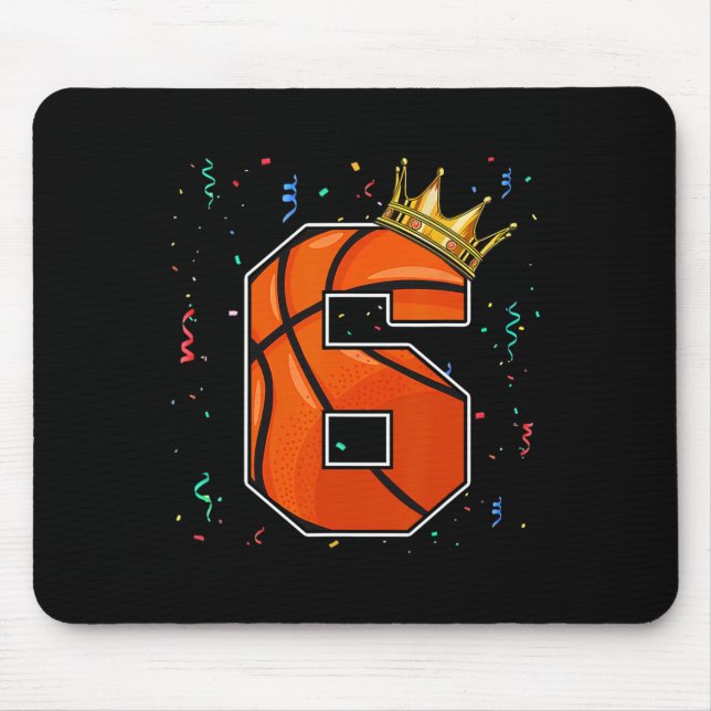6e Birthday Basketball Big Number 6 Year Old Boy Musmatta (Framsidan)
