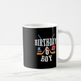 6e Birthday Boy Ice Hockey 6 år gammal födelsedag  Kaffemugg