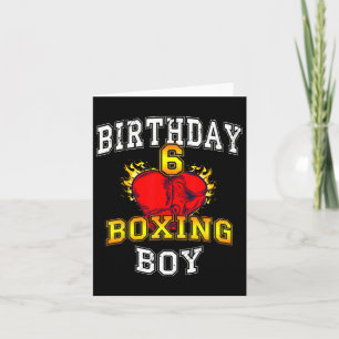 6e Birthday Boy Shirt - Boxing 6 Years Old Kid Kort