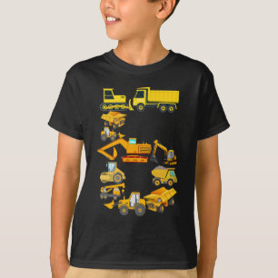 6e Birthday Construction Lastbil 6-årig pojke Kid T Shirt