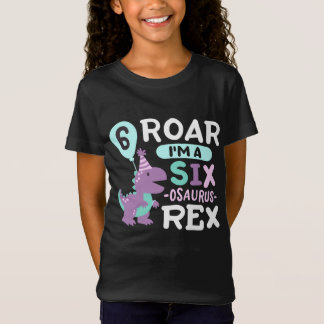 6e Birthday Dinosaur T Rex T Shirt