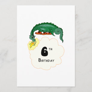 6e Birthday Dragon Kort