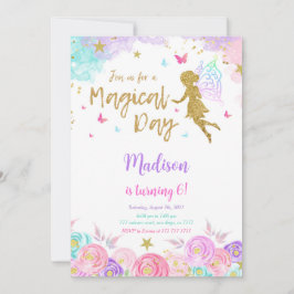 6e Birthday Fairy Party Inbjudningar