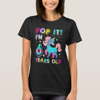 6e Birthday Fidget Leksak Pop Det är Birthday Girl T Shirt