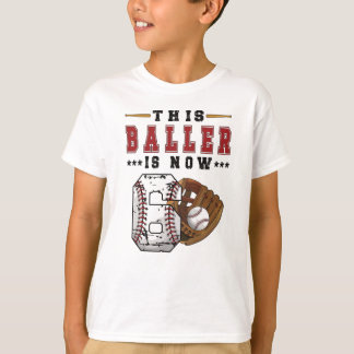 6e Birthday Gift Baseball Player 6 år gammal pojke T Shirt