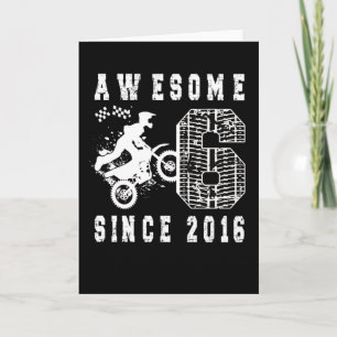 6e Birthday Gift Dirt Bike Boy Born 2016 Kort