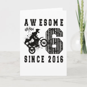 6e Birthday Gift Dirt Bike Boy Born 2016 Kort