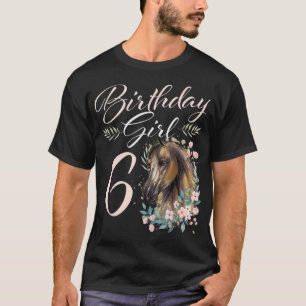 6e Birthday Girl Horse Lover 6 Years Bday T-S T Shirt