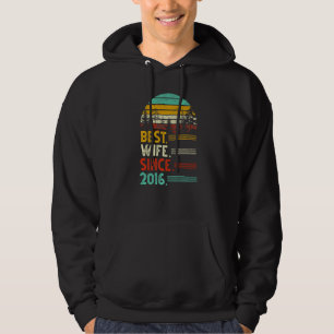 6e Bröllop-årsdagen för bästa fru sedan 2016 Hoodie
