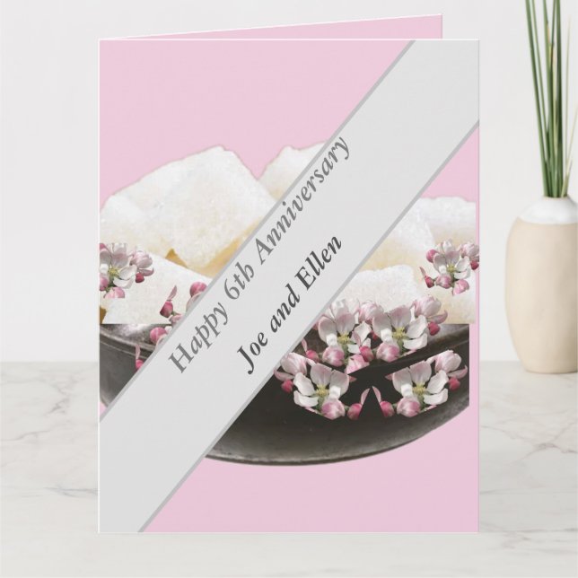 6e Bröllop-årsdagen, Järn och socker Kort (Framsida)