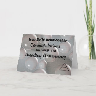 6e Bröllop-årsdagen Kort