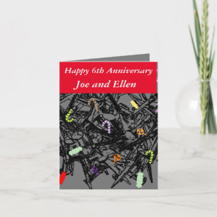 6e Bröllop-årsdagen, Nagel och godis, Kort