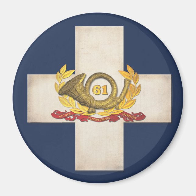 6e Corps Badge 3-tums magnet (Framsidan)