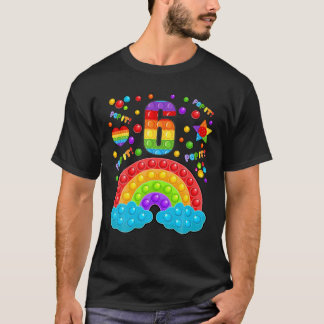 6e födelsedag 6 år gammal popp födelsedagen Gi T Shirt