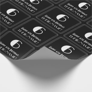 6e födelsedag - Art Deco Inspired Titta "6", Namn Presentpapper