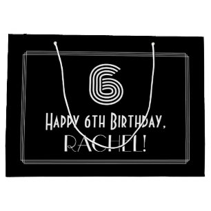 6e födelsedag - Art Deco-inspirerat utseende "6" o