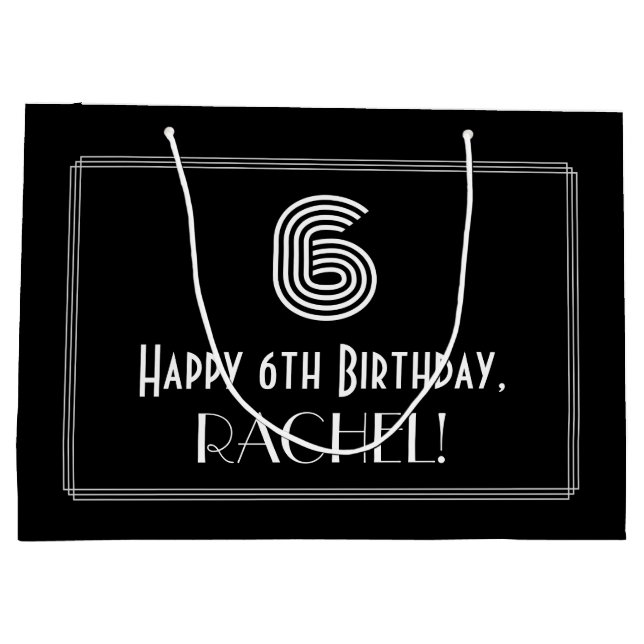 6e födelsedag - Art Deco-inspirerat utseende "6" o (Baksidan)