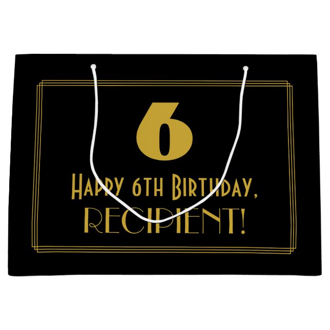 6e födelsedag - Art Deco-inspirerat utseende "6" o (Framsidan)