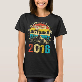 6e födelsedag Fantastisk sedan oktober 2016 6 år O T Shirt