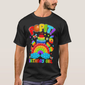 6e födelsedag Fidget Pop Det är födelsedag 6 år ga T Shirt