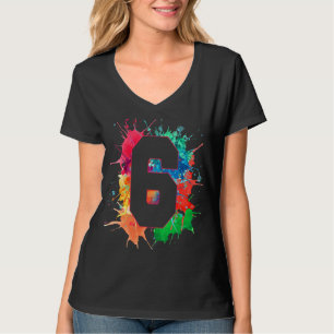 6e födelsedag för flickor, pojkar 6 års målning St T Shirt