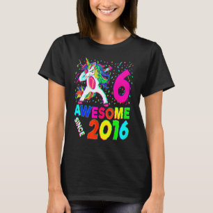6e födelsedag för Unicorn Party 6 år gammal gi T Shirt