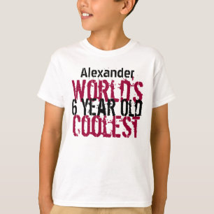 6e födelsedag Gift World's Coolest 6 Year Old Boy T Shirt