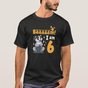 6e födelsedag Honey badger Födelsedagsfest 6 T Shirt