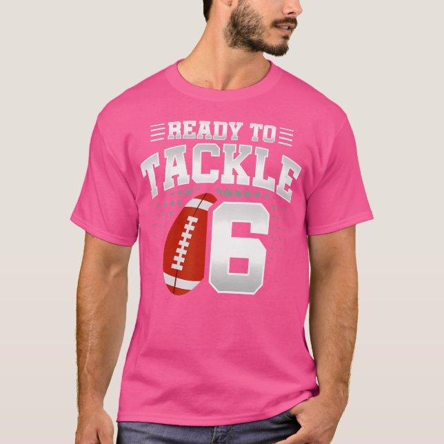 6e födelsedag i fotboll Födelsedagsfest 6e T Shirt (Framsida)