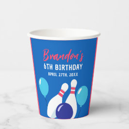 6e födelsedag i Vibrant Blue och Red Bowling