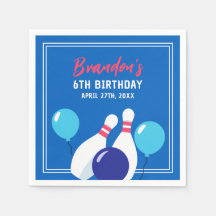 6e födelsedag i Vibrant Blue och Red Bowling