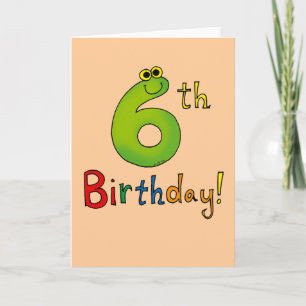 6e födelsedag! kort