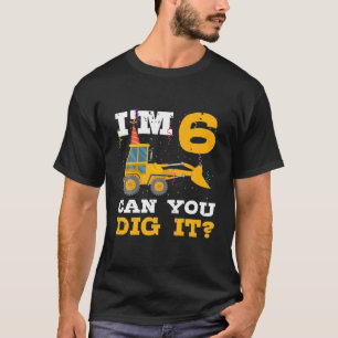 6e födelsedag Lastbil Älskare 6 år gammal T Shirt