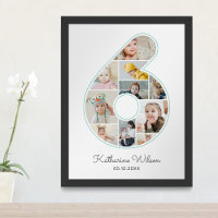 6e födelsedag nummer 6 Fotokollage Kids Nursery