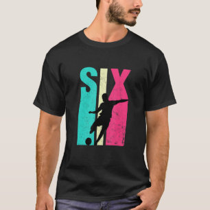 6e födelsedag: Retro Soccer 6 år gammal födelsedag T Shirt